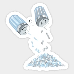 S&P 500 (salt & pepper shakers) Sticker